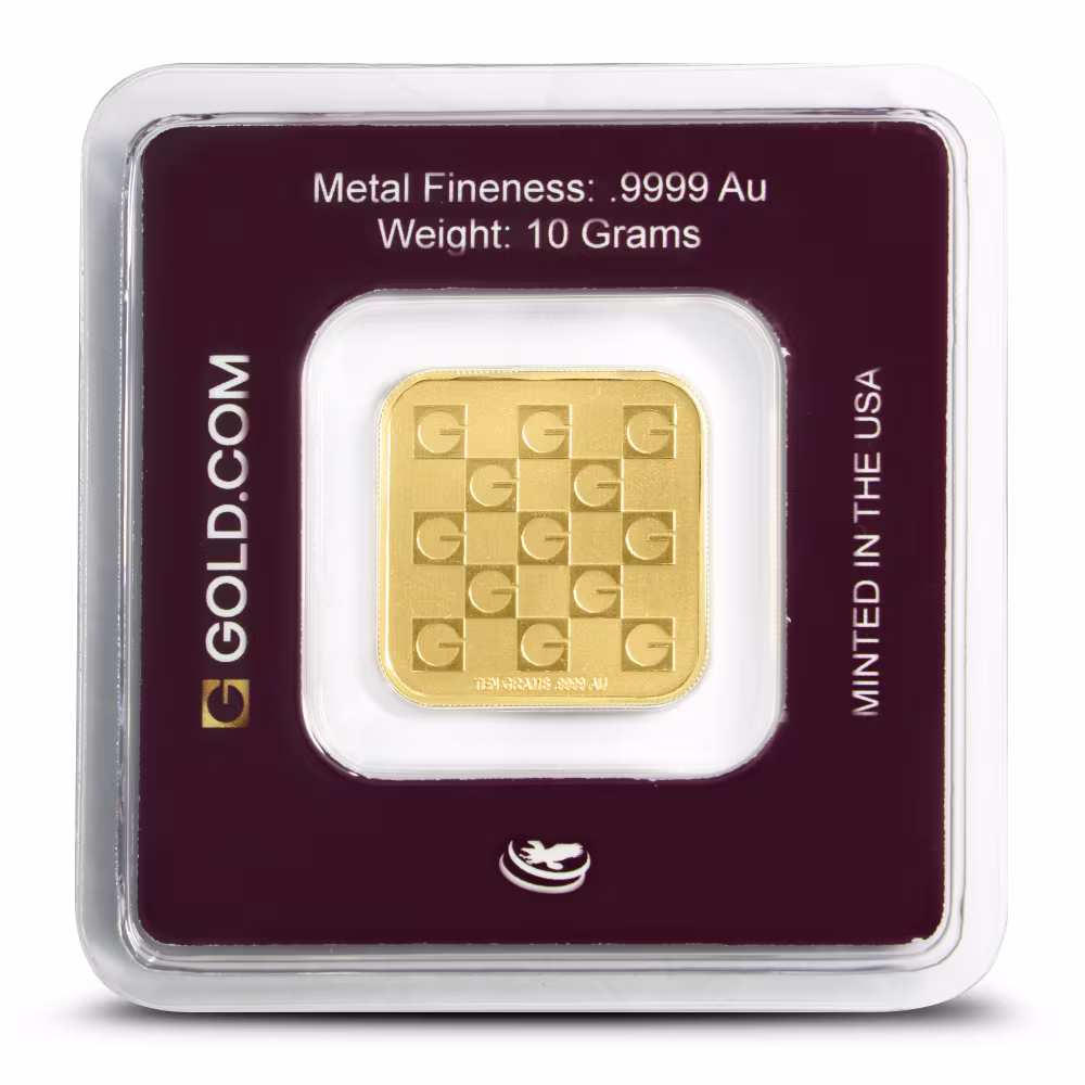 10 Gram GOLD.COM Square Gold Bar (New w/ Assay)