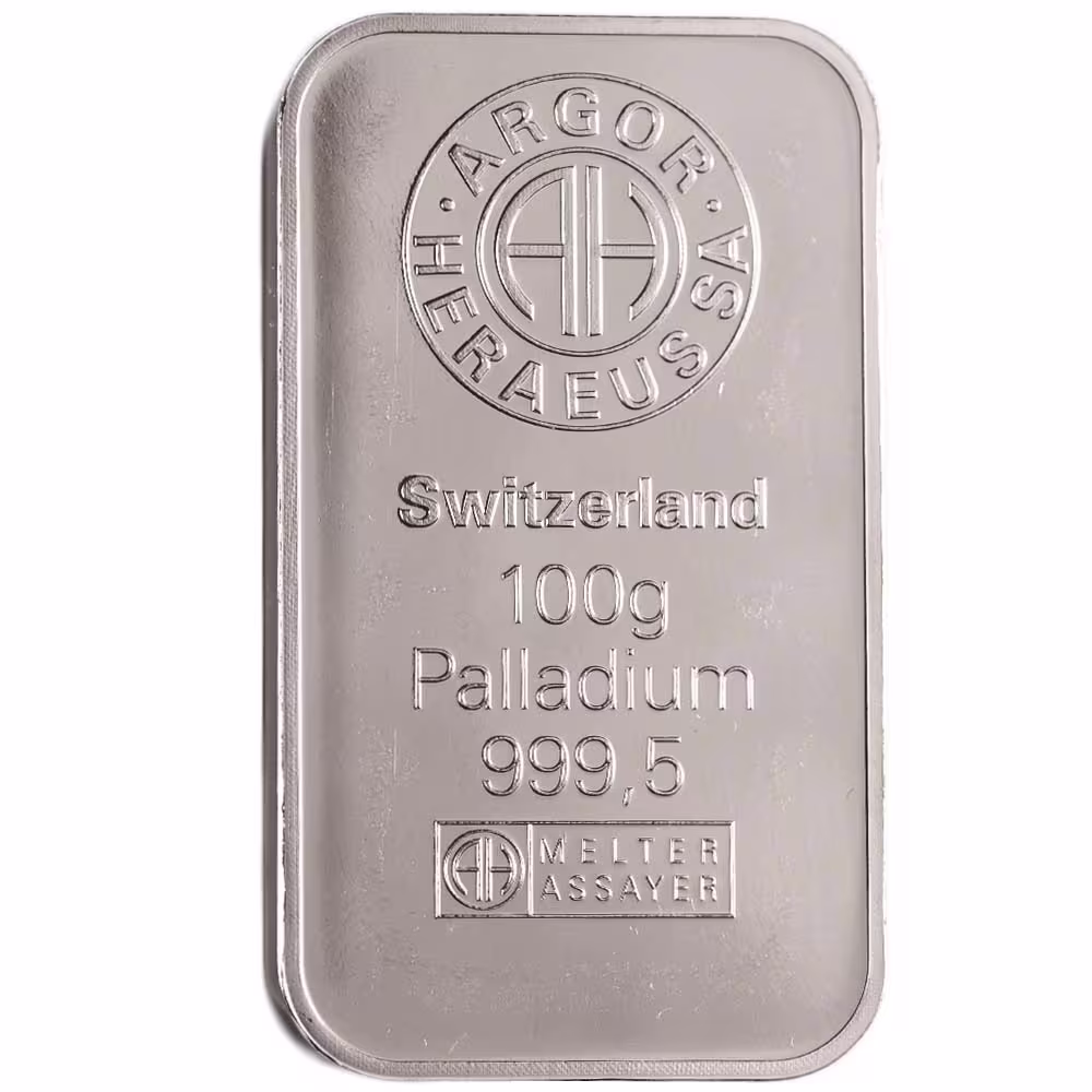 100 Gram Palladium Bar (Varied Condition, Any Mint) Product image