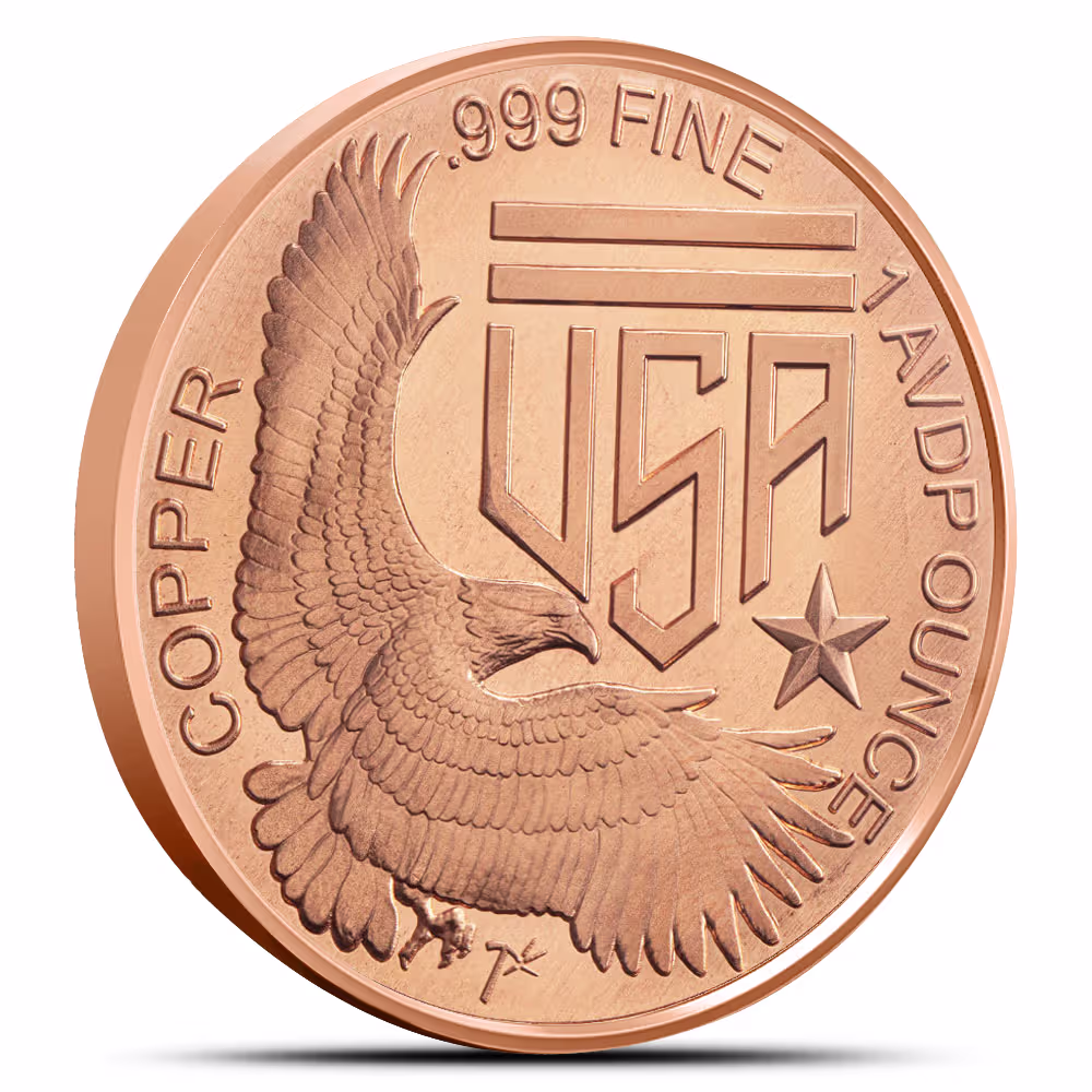 1 oz SilverTowne Eagle Copper Round (New)