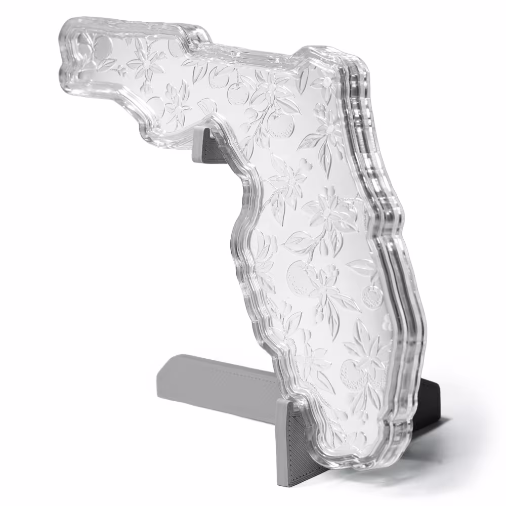 5 oz Florida Shaped Silver Bar (New)