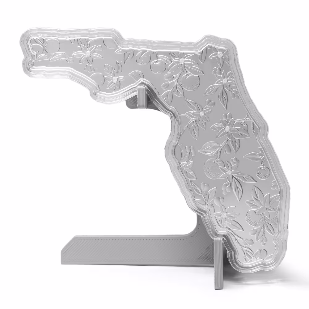 5 oz Florida Shaped Silver Bar (New)