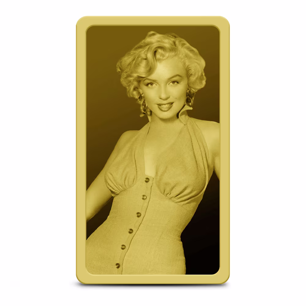 1/100 oz Marilyn Monroe Gold Bar (New w Assay)