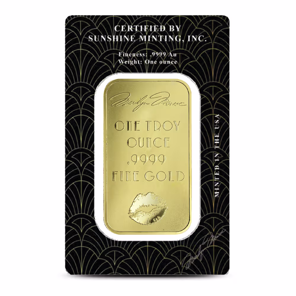 1 oz Marilyn Monroe Gold Bar (New w Assay)