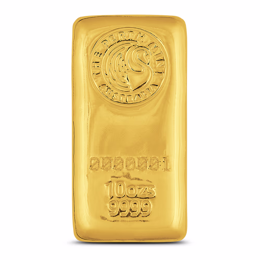 10 oz Perth Mint Cast Gold Bar (New)
