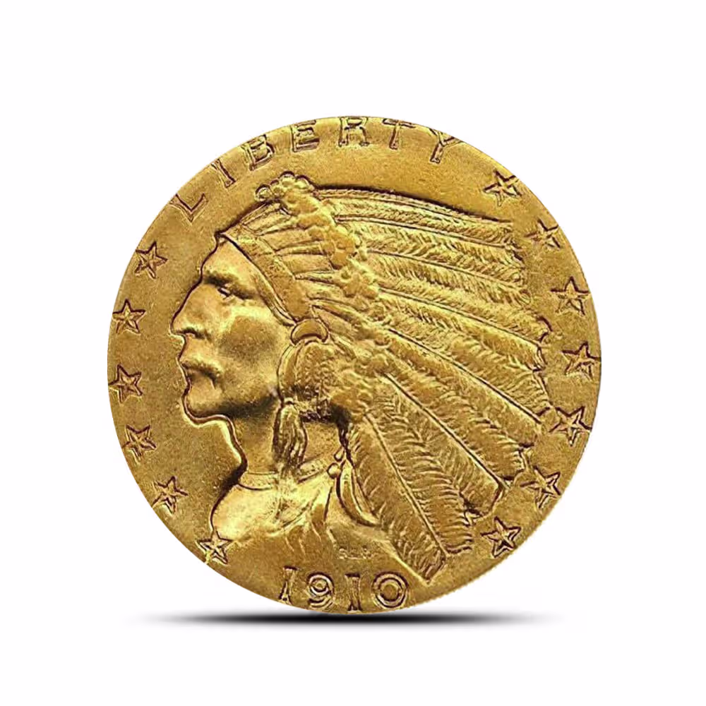 Pre-33 $2.50 Indian Gold Quarter Eagle Coin (Cleaned)