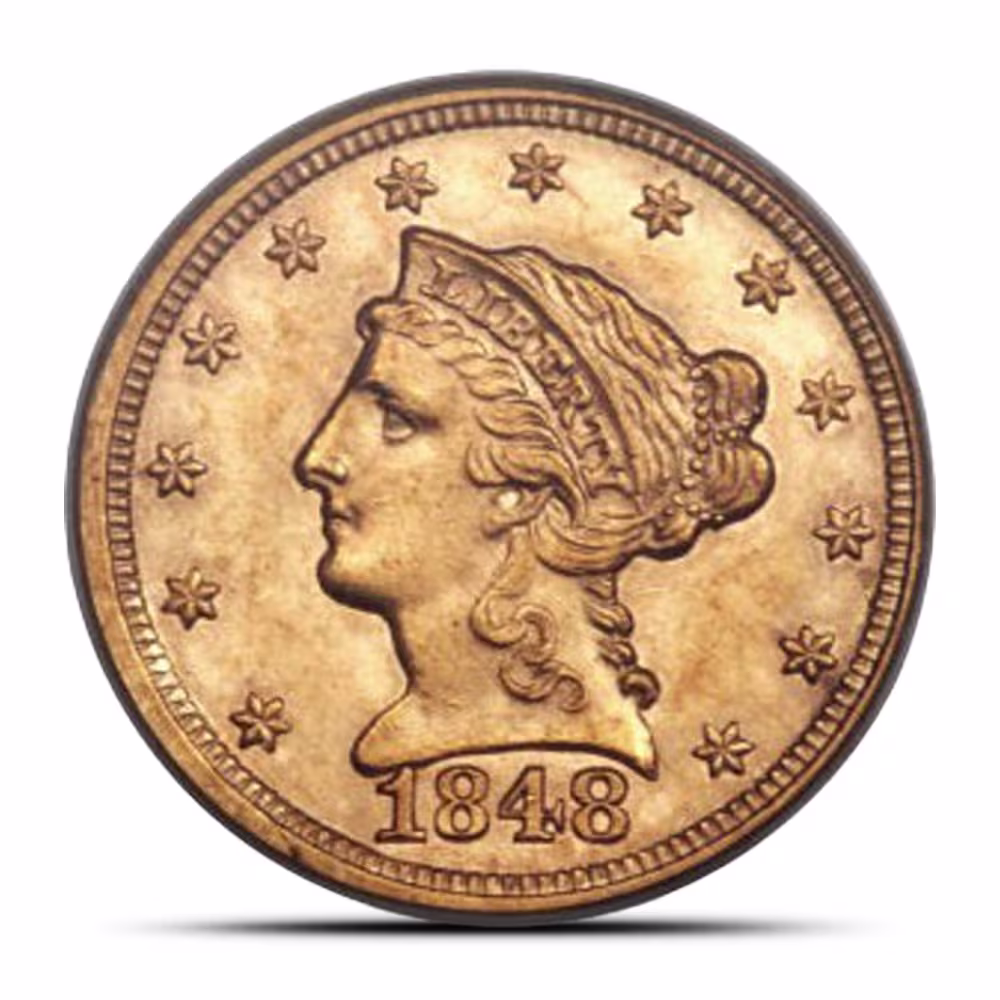 Pre-33 $2.50 Liberty Gold Quarter Eagle Coin (AU)