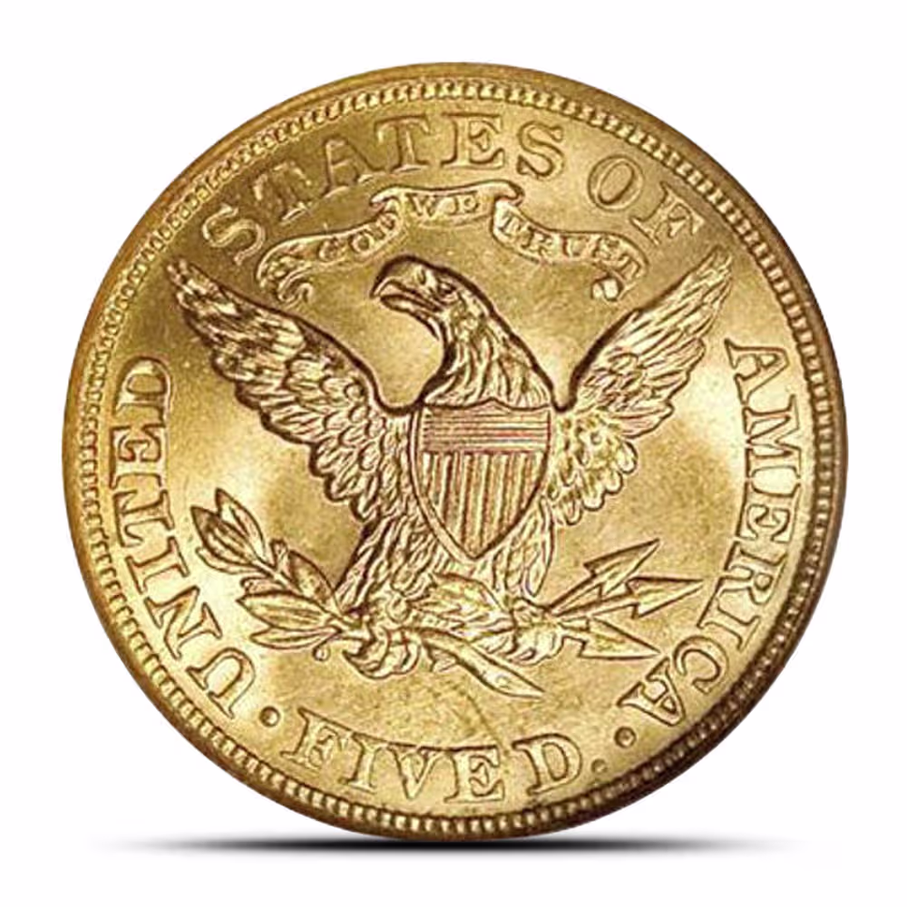 Pre-33 $5 Liberty Gold Half Eagle Coin (Cleaned)