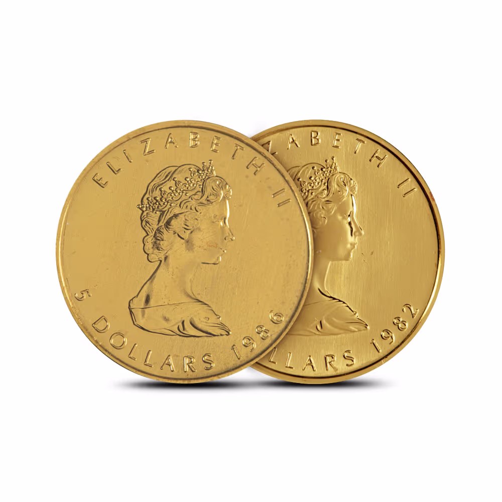 1/10 oz Canadian Gold Maple Leaf Coin (Random Year)
