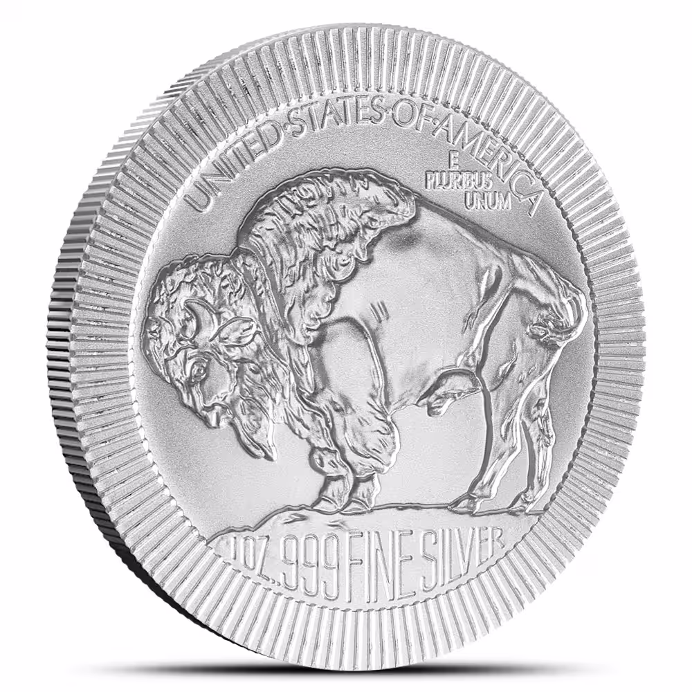 1 oz Silvertowne Buffalo Stackable Silver Round (New)