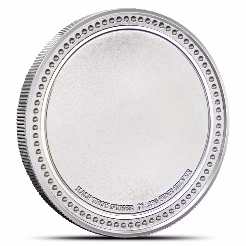 1/2 oz Engravable American Flag Golf Ball Marker Silver Round (New)