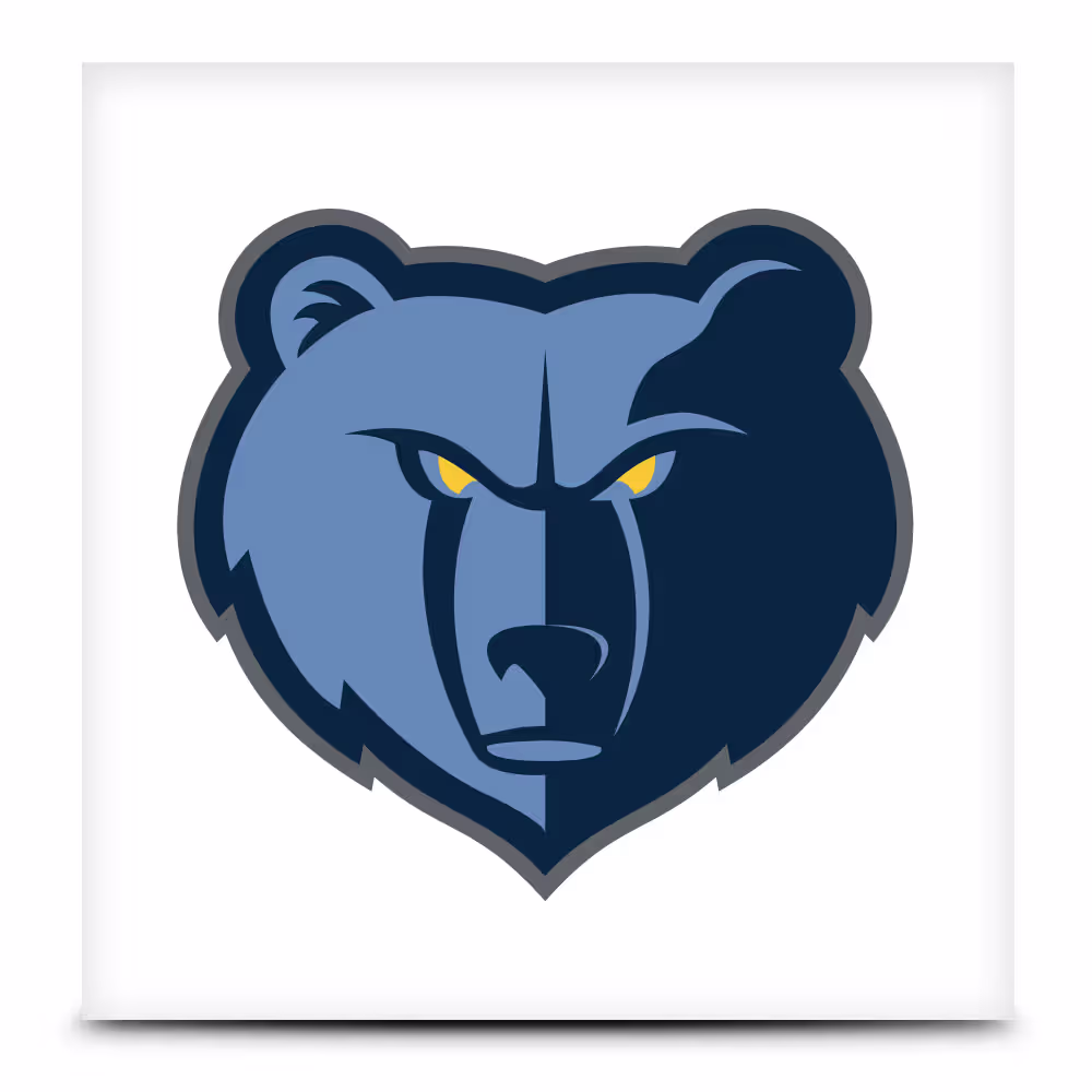1 oz Colorized Engravable NBA Memphis Grizzlies Silver Round (New w/ Gift Box)