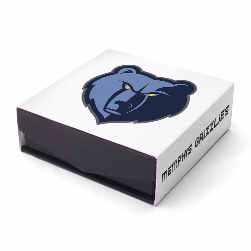 1 oz Colorized Engravable NBA Memphis Grizzlies Silver Round (New w/ Gift Box)
