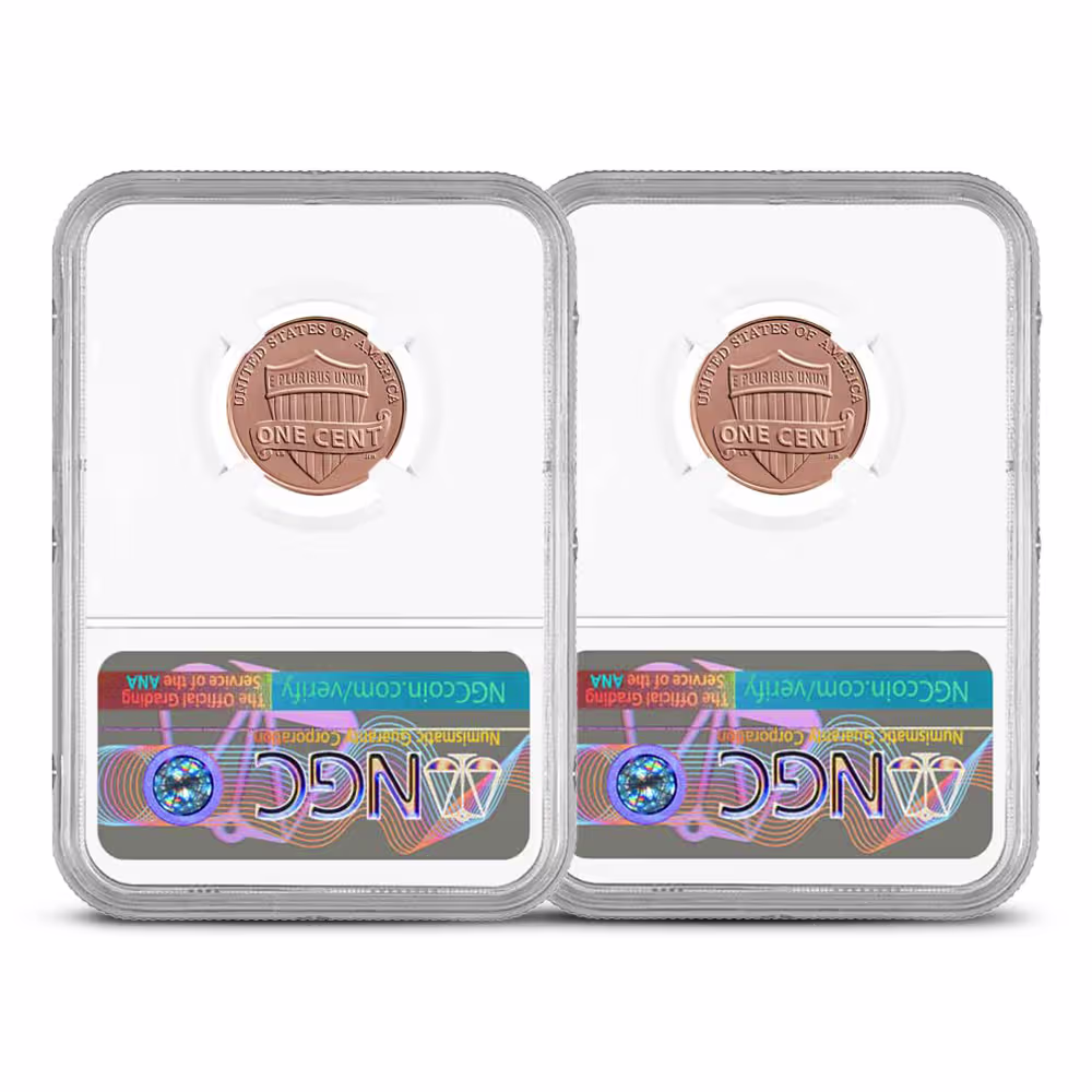 2025 Lincoln Shield Penny 2-Coin Set NGC MS65 RD