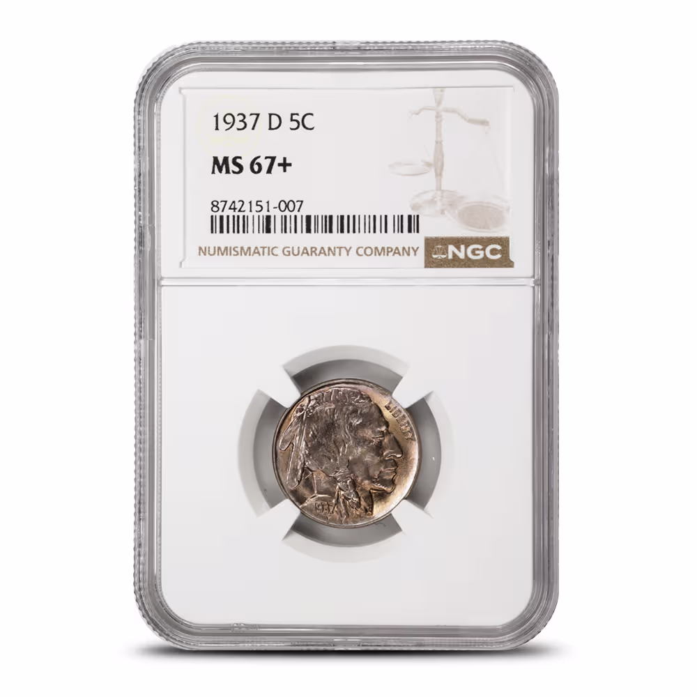 1937-D Buffalo Nickel NGC MS67+
